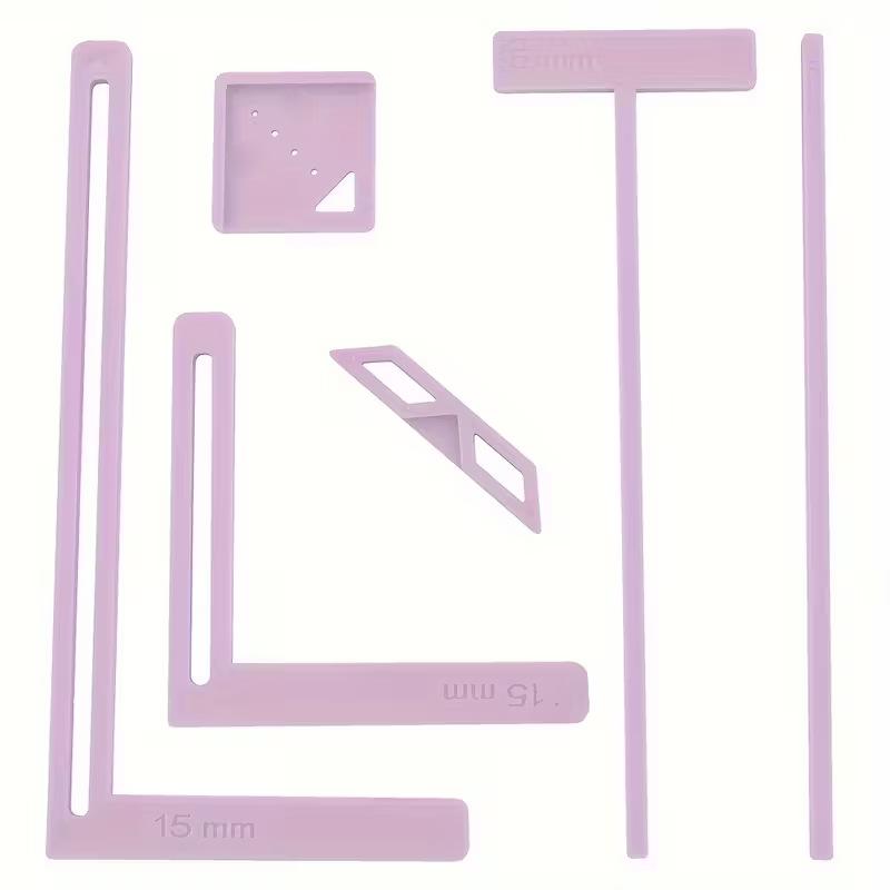 Bookbinding Supply Kit - 6Pcs Scrapbooking Tool Multi-Functional Ruler DIY