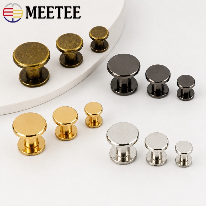 Bookbinding Supply Kit - 50/100Pcs 5-8mm Metal Screw Rivets Flat