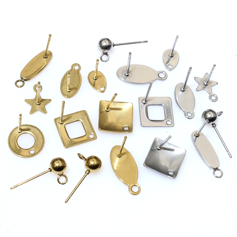 Art Craft Making - 20pcs Stainless Steel Craft Earring Studs