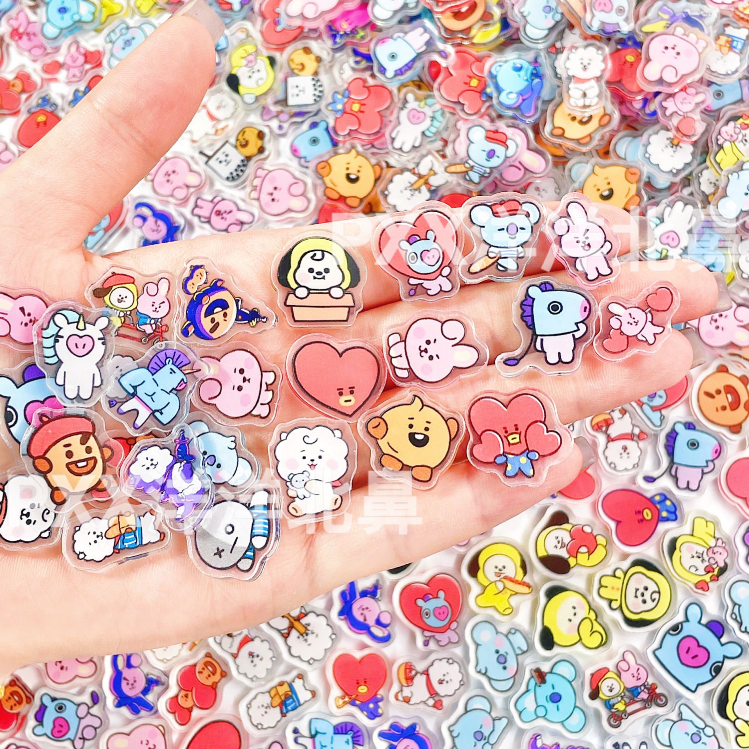 Art Craft Accessories - 100pcs BT21 BTS single-layer 2cm acrylic