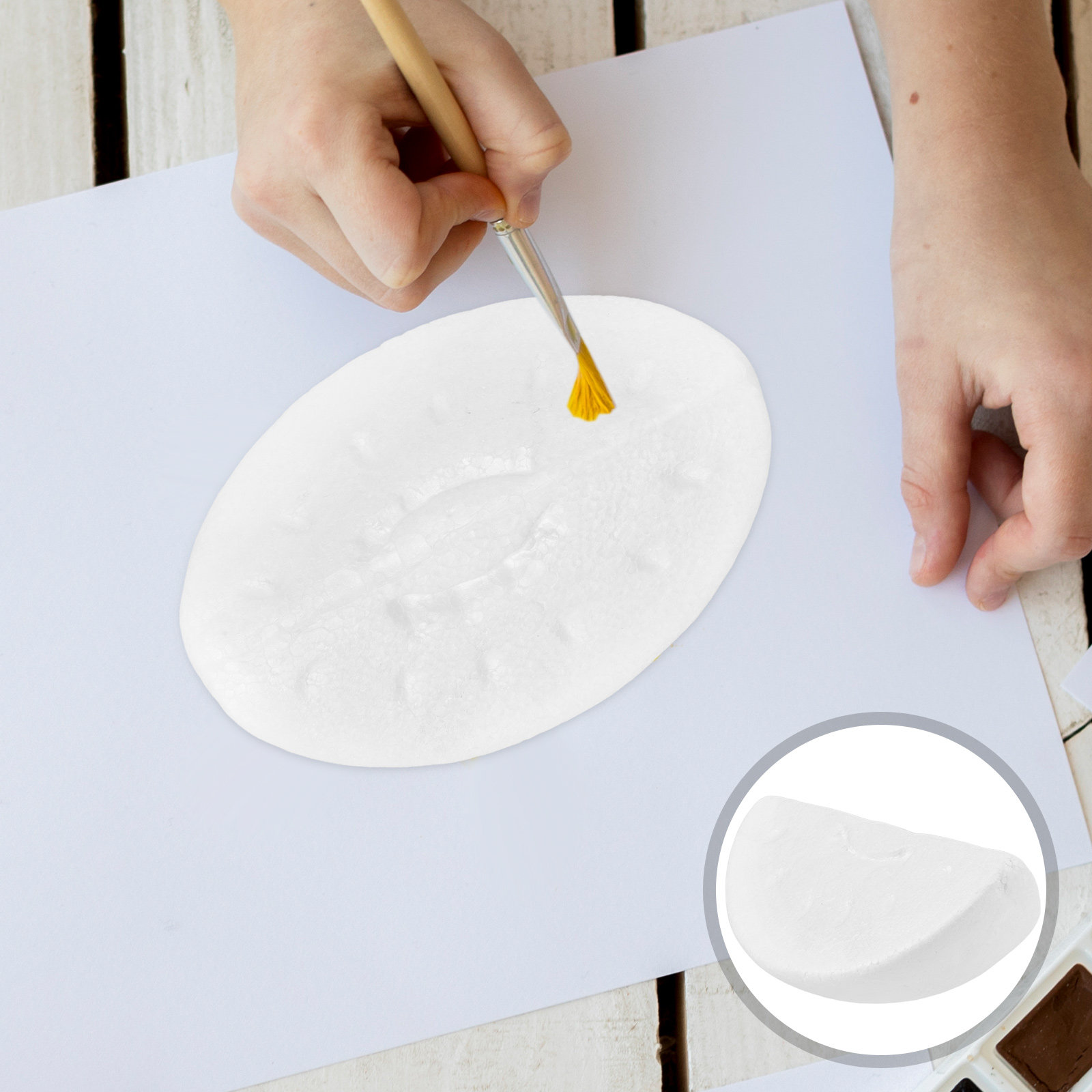 Art Craft Vegetables - 4Pcs White Foam Watermelon Slices Realistic