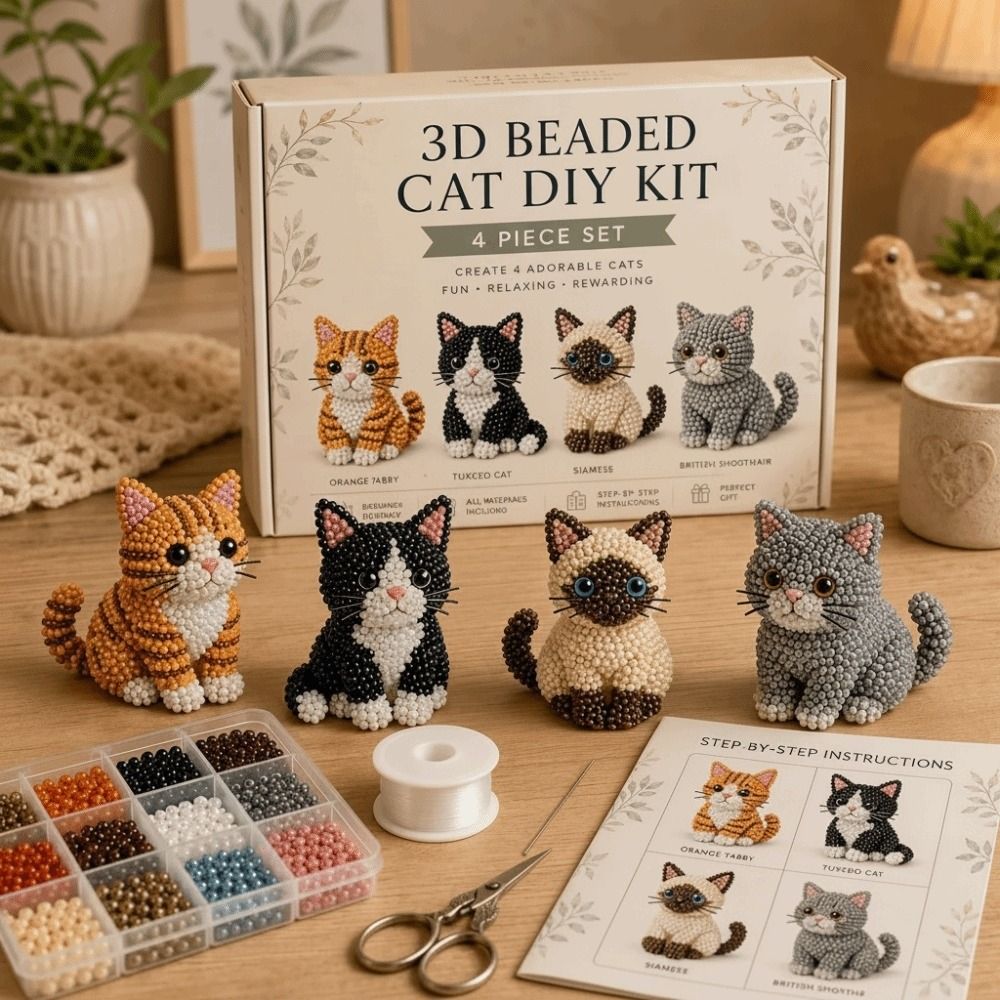 Tiny Beads 3D Beaded Animal Ki - Art Craft Animals 评论和价格