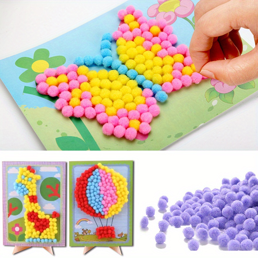 2pcs 16x21cm Colorful Pom-Pom  - Art Craft Animals 评论和价格