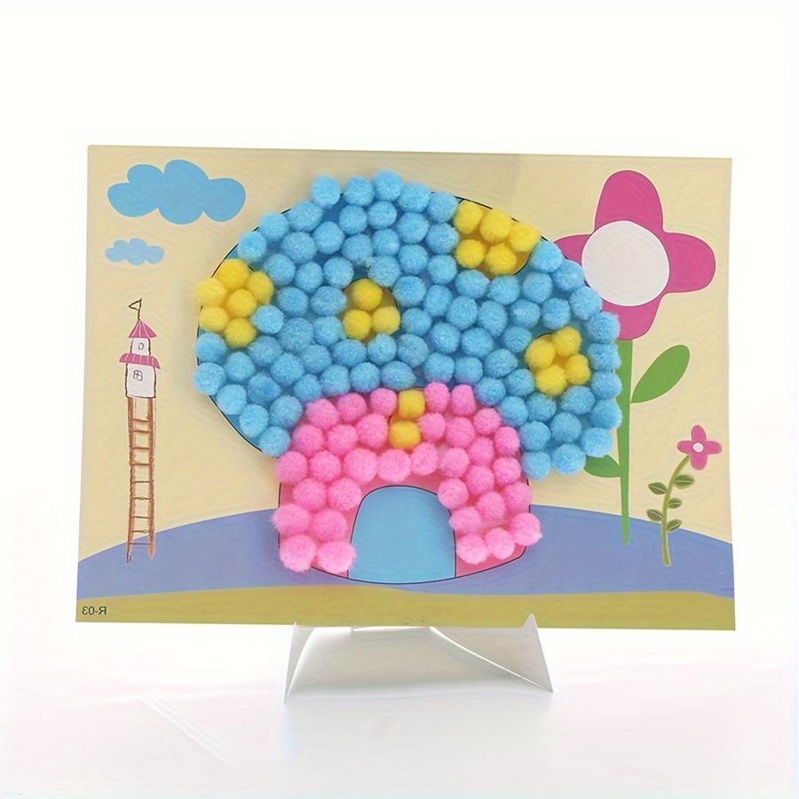 2pcs 16x21cm Colorful Pom-Pom  - Art Craft Animals 评论和价格
