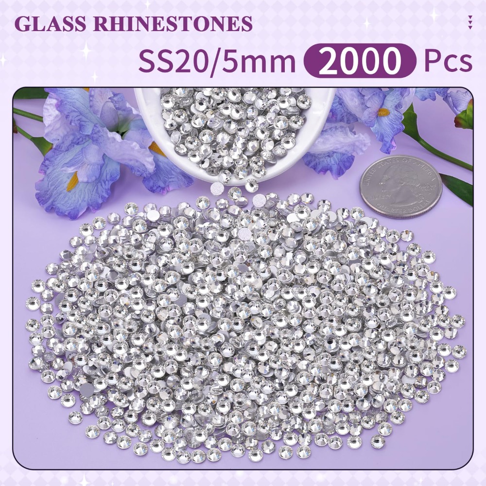 2000PCS Clear SS20 5mm Flatbac - Art Craft Accessories 评论和价格