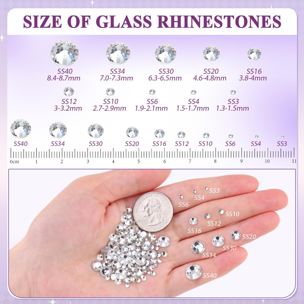 2000PCS Clear SS20 5mm Flatbac - Art Craft Accessories 评论和价格