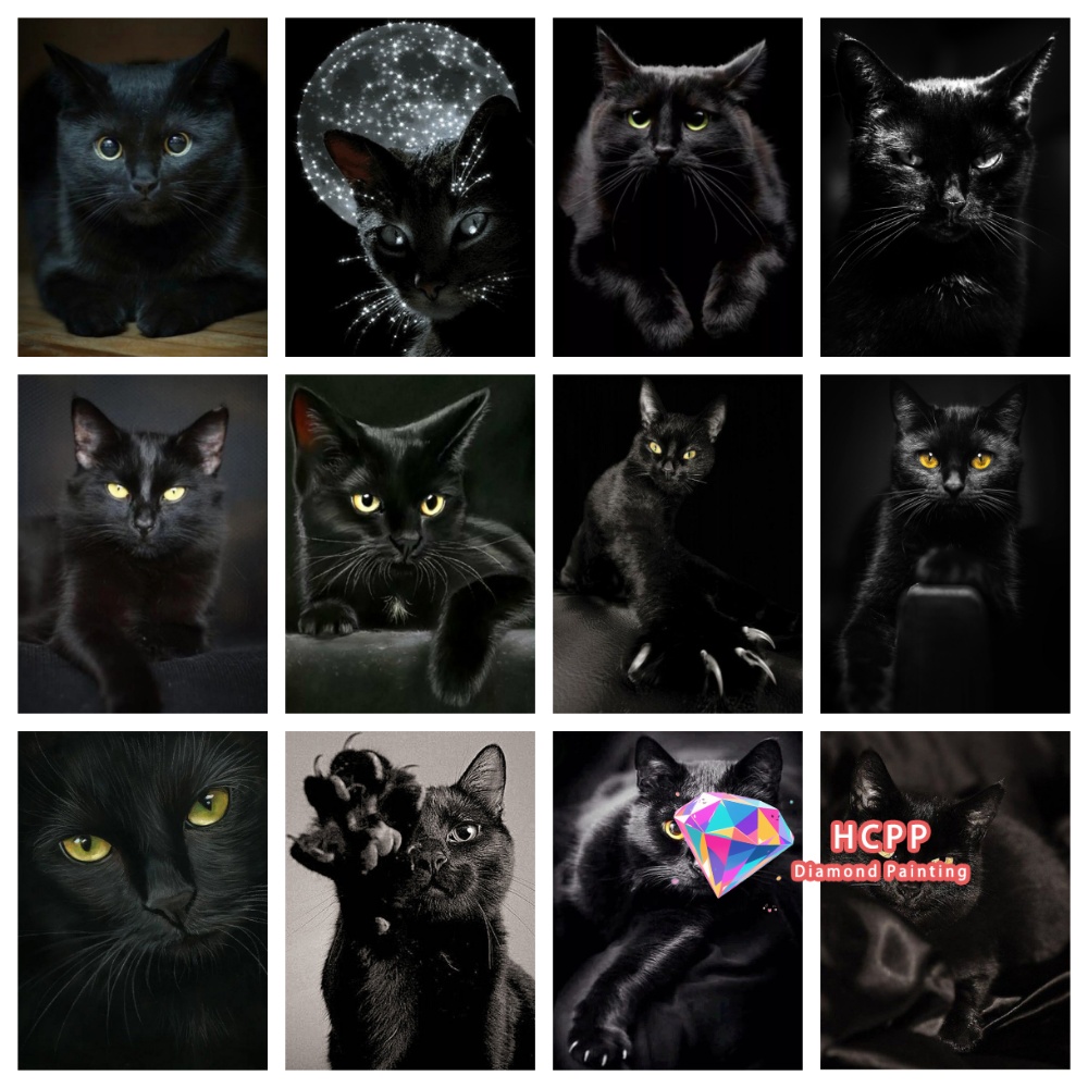 unframe Black Cat Animal Diamo - Art Craft Animals 评论和价格