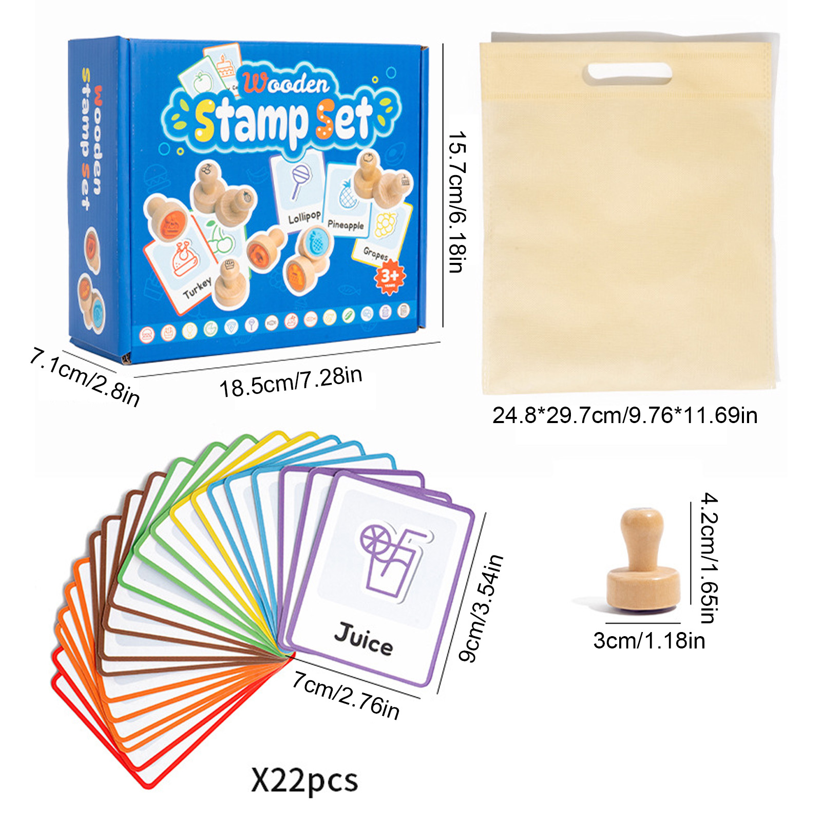 Natural Wood Stampers for Pres - Art Craft Vegetables 评论和价格