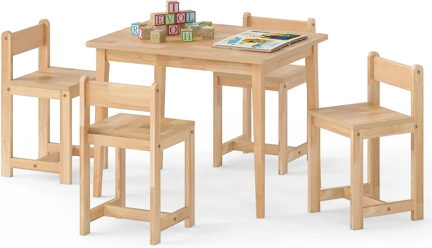 Kids Table and Chairs, 5 Piece - Art Craft Toddlers 评论和价格