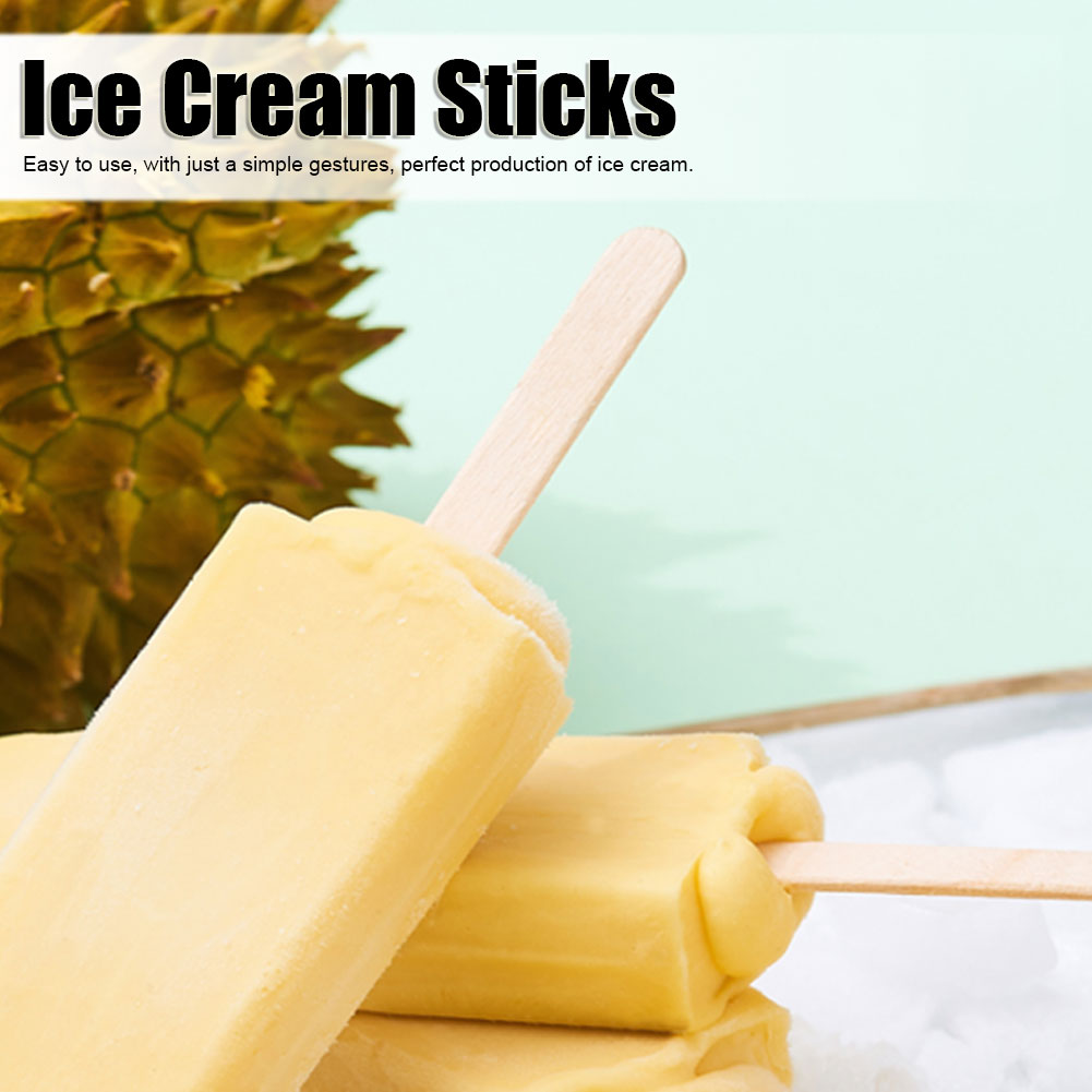 400PCS Wooden Ice Cream Sticks - Art Craft Ice Cream 评论和价格