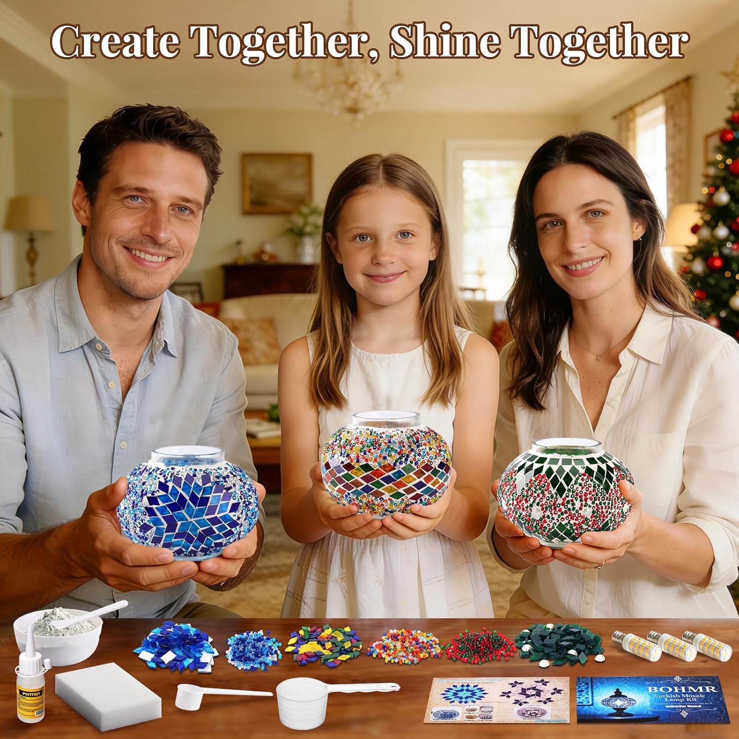 DIY 3 Globe Turkish Mosaic Lam - Art Craft Making 评论和价格
