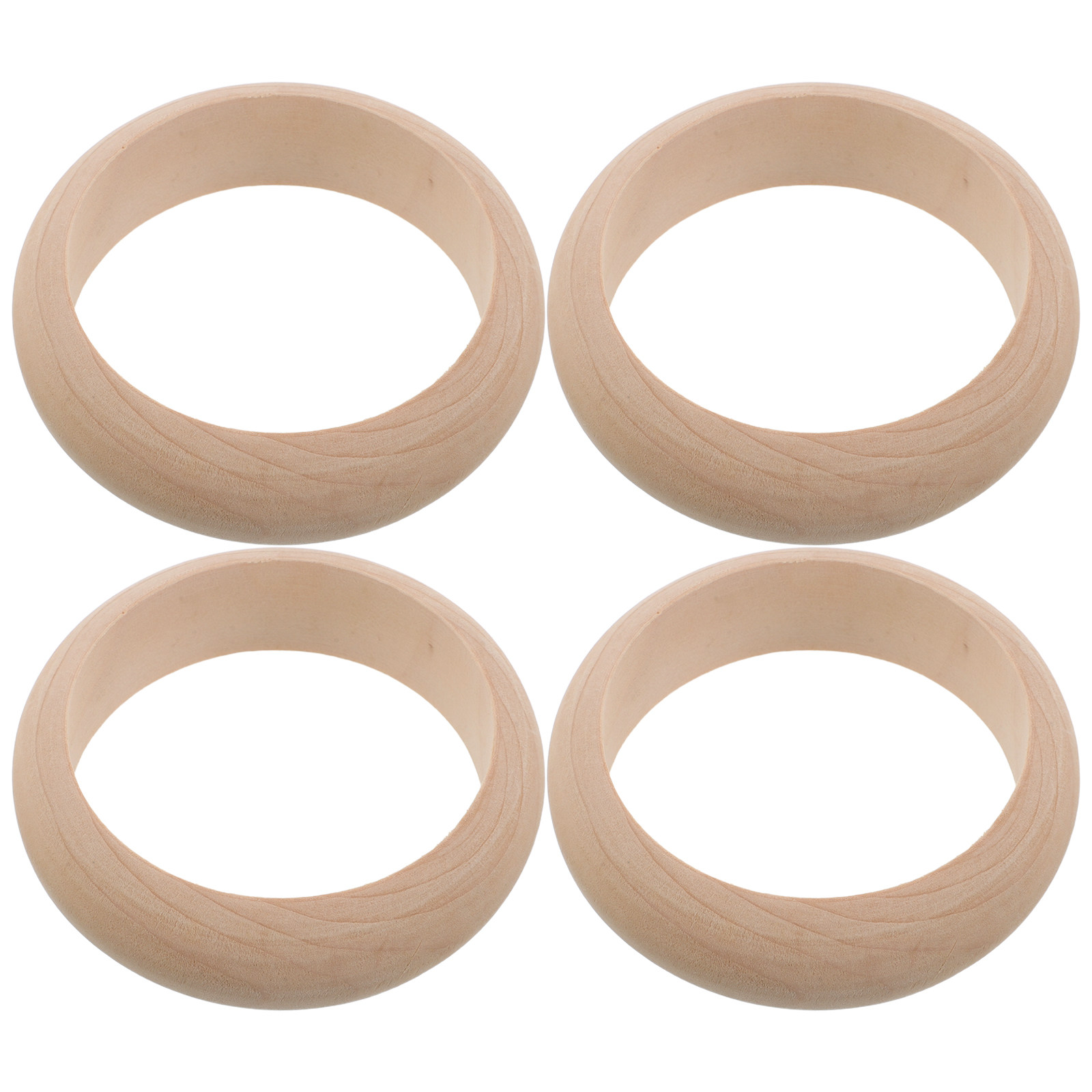 4Pcs Solid Wood Bangle Blanks  - Art Craft Making 评论和价格