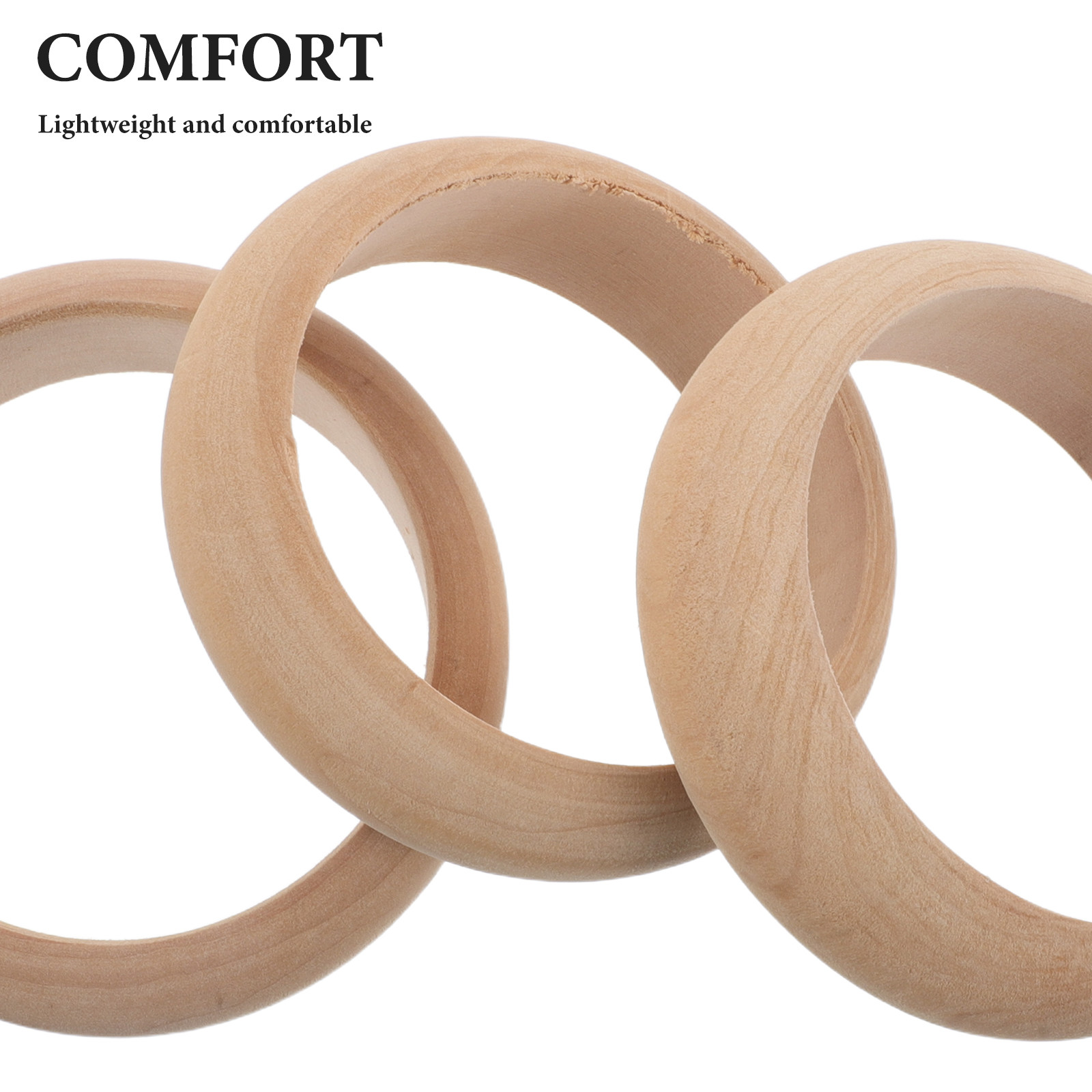 4Pcs Solid Wood Bangle Blanks  - Art Craft Making 评论和价格