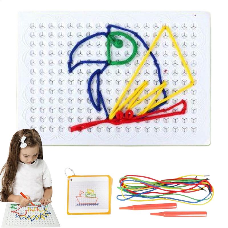 Thread Board For Kids Colorful - Art Craft Toddlers 评论和价格
