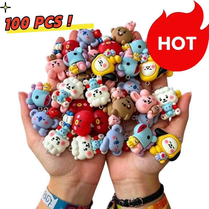 7pcs BT21 Resin Cartoon Charm  - Art Craft Making 评论和价格