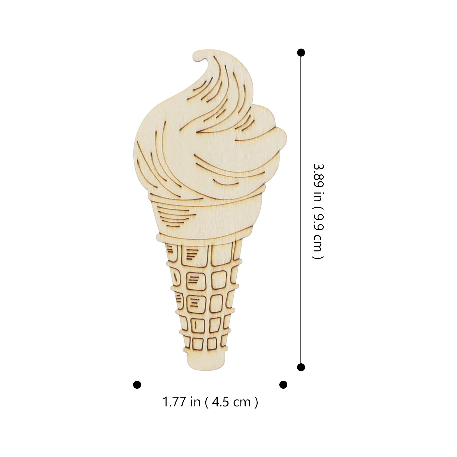 30Pcs Blank Wooden Ice Cream C - Art Craft Ice Cream 评论和价格