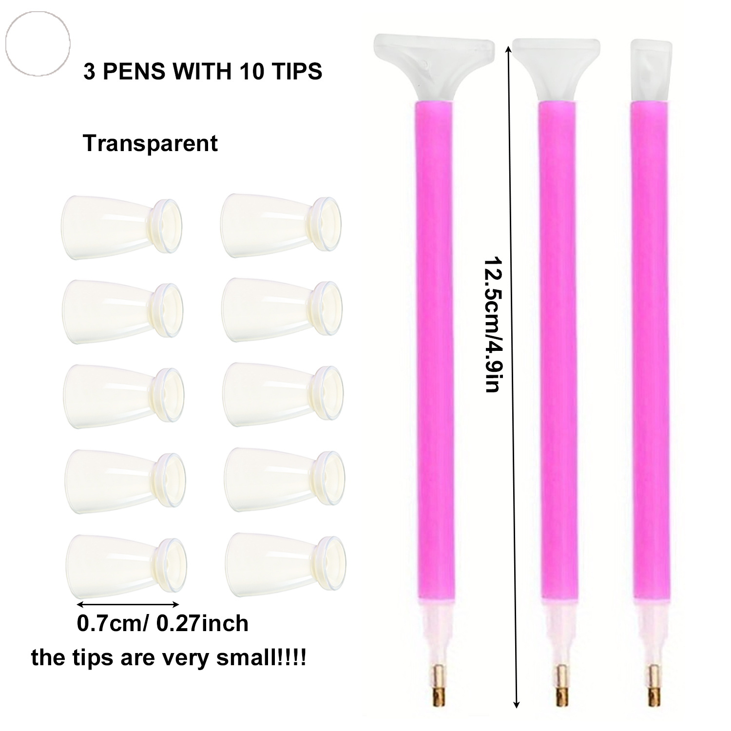 10 Silicone Tips & 3 Pens Diam - Art Craft Accessories 评论和价格