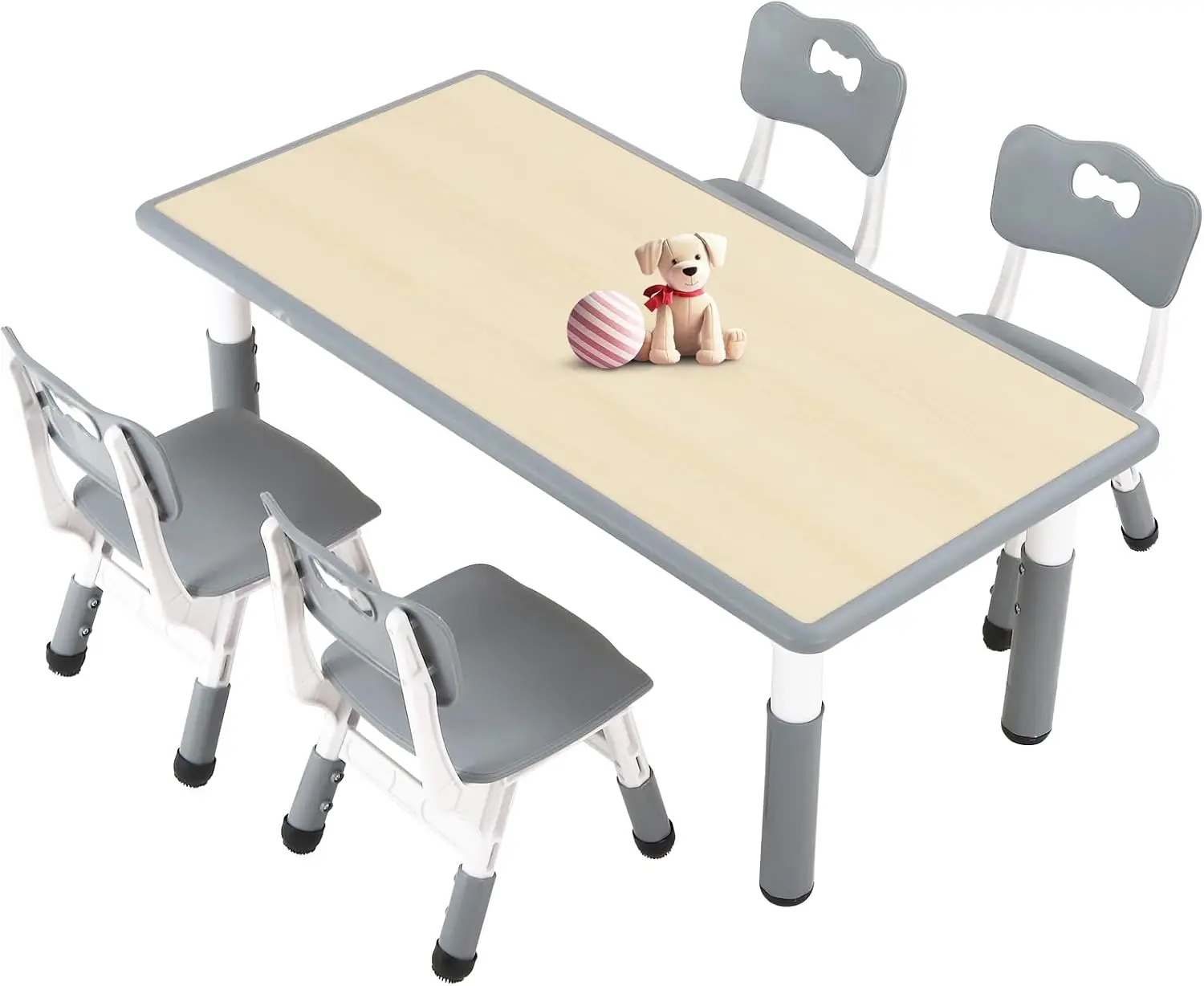 Kids Table and 4 Chairs Set fo - Art Craft Toddlers 评论和价格