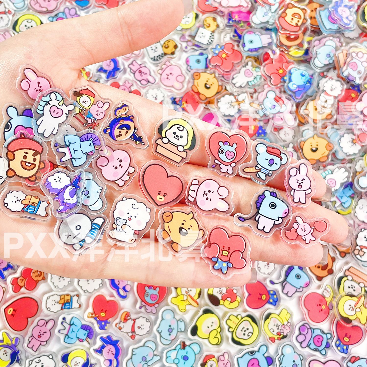 100pcs BT21 BTS single-layer 2 - Art Craft Accessories 评论和价格