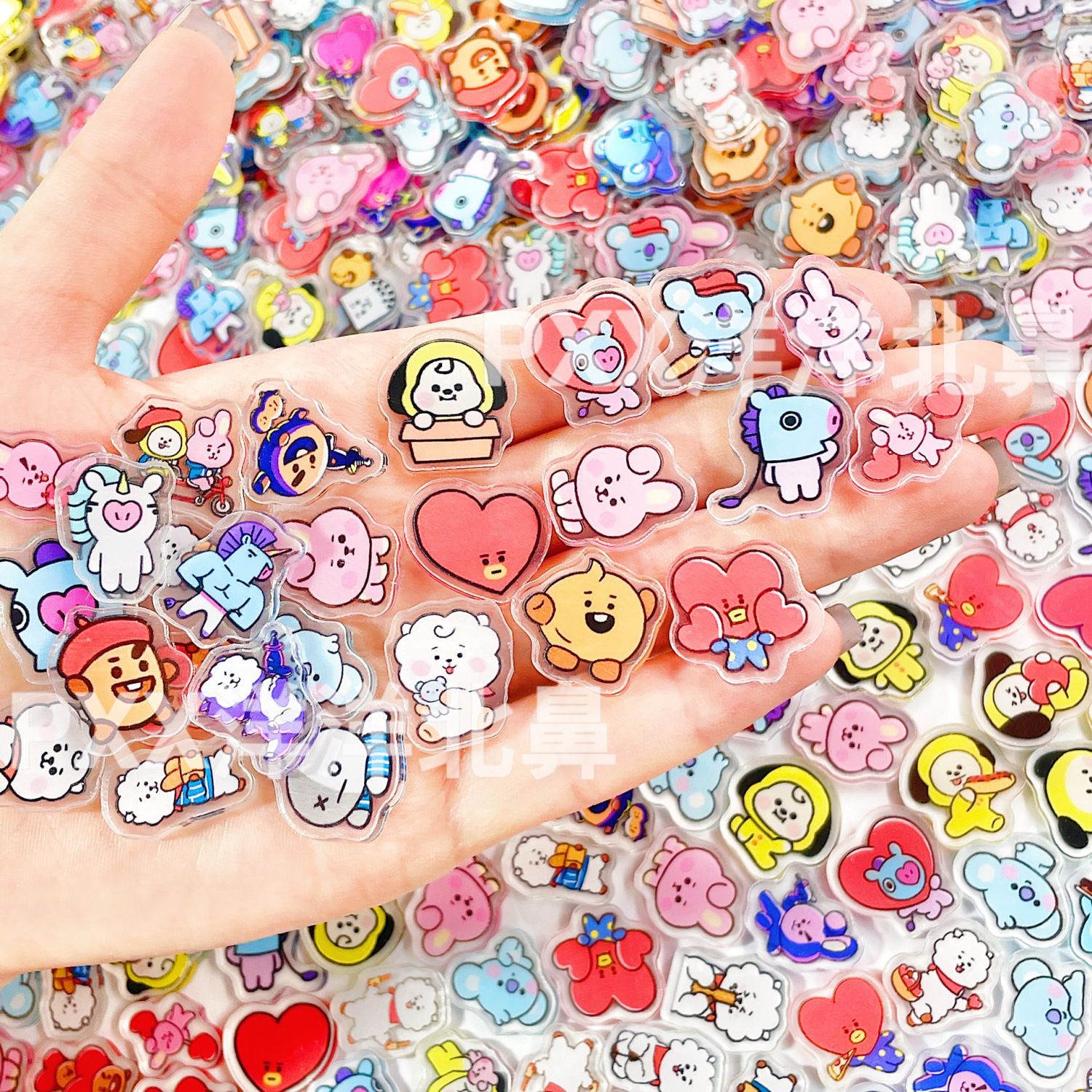 100pcs BT21 BTS single-layer 2 - Art Craft Accessories 评论和价格