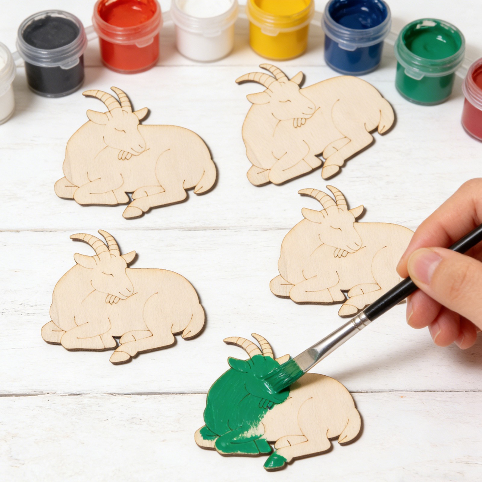 10pcs/set Unfinished Wood Shee - Art Craft Animals 评论和价格